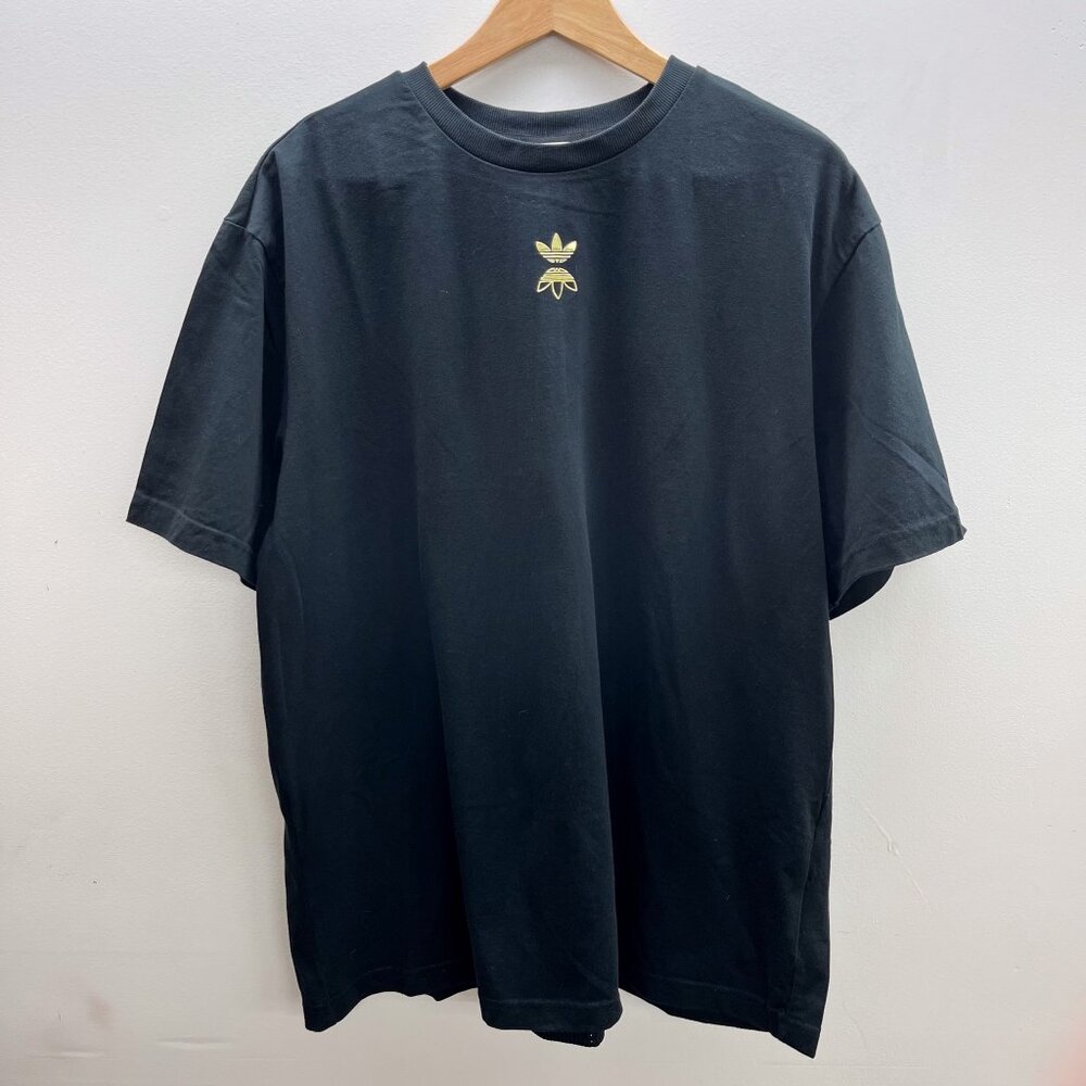 Adidas Black Zipper Back T-shirt | Size L - Picture 4 of 5